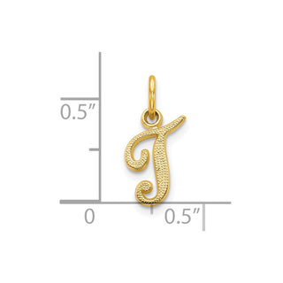 10k Yellow Gold Initial T Charm 10C763T