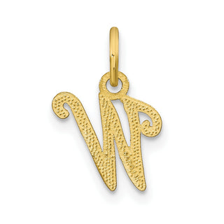 10K Yellow Gold Initial W Charm 10C763W