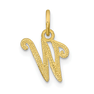 10K Yellow Gold Initial W Charm 10C763W