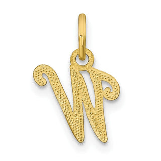 10K Yellow Gold Initial W Charm 10C763W