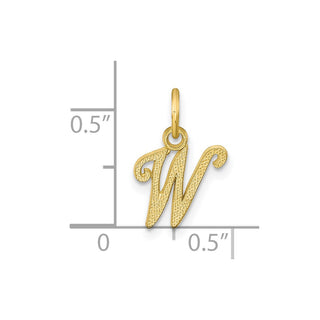 10K Yellow Gold Initial W Charm 10C763W