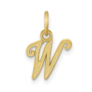 10K Yellow Gold Initial W Charm 10C763W