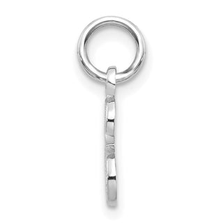 10k White Gold Initial E Charm