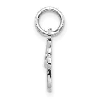 10k White Gold Initial F Charm