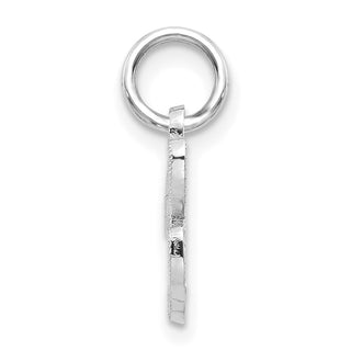 10k White Gold Initial H Charm