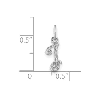 10k White Gold Initial I Charm 10C763WI