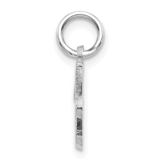 10k White Gold Initial J Charm