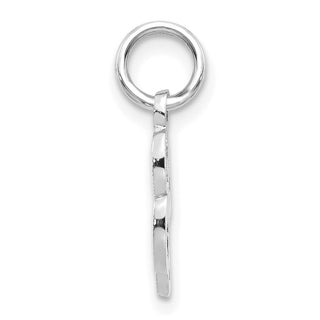 10k White Gold Initial L Charm