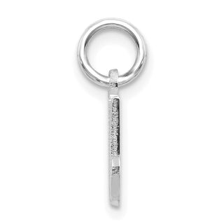 10k White Gold Initial M Charm