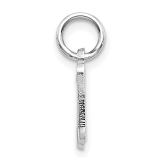 10k White Gold Initial N Charm