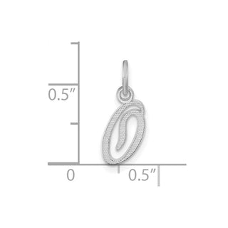 10k White Gold Initial O Charm 10C763WO
