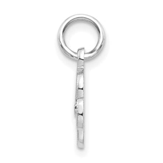 10k White Gold Initial R Charm