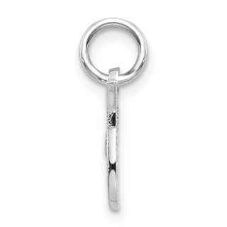 10k White Gold Initial T Charm