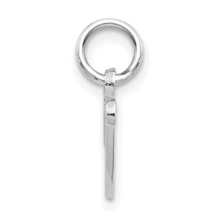 10k White Gold Initial V Charm
