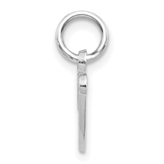 10k White Gold Initial V Charm