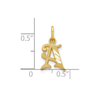 10k Yellow Gold Initial A Charm 10C764A