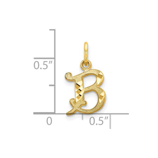 10k Yellow Gold Initial B Charm 10C764B