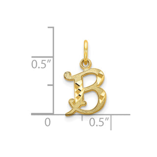 10k Yellow Gold Initial B Charm 10C764B