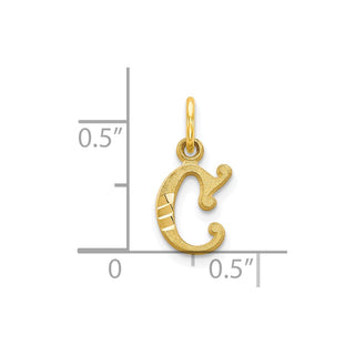 10k Yellow Gold Initial C Charm 10C764C