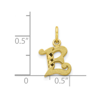 10k Yellow Gold Initial E Charm 10C764E