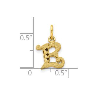 10k Yellow Gold Initial E Charm 10C764E