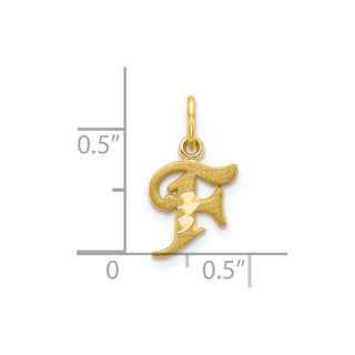 10k Yellow Gold Initial F Charm 10C764F