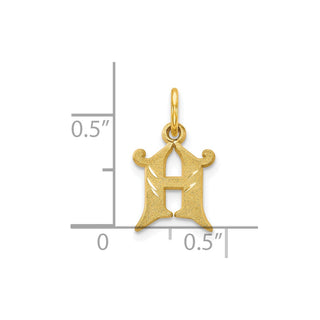 10k Yellow Gold Initial H Charm 10C764H