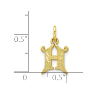 10k Yellow Gold Initial H Charm 10C764H