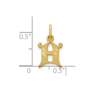 10k Yellow Gold Initial H Charm 10C764H