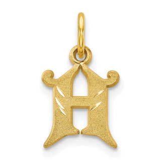 10k Yellow Gold Initial H Charm 10C764H