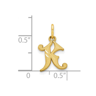 10k Yellow Gold Initial K Charm 10C764K