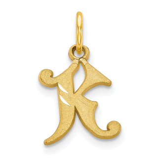 10k Yellow Gold Initial K Charm 10C764K