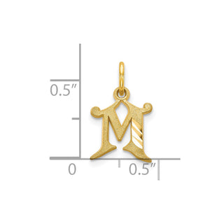 10k Yellow Gold Initial M Charm 10C764M