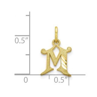 10k Yellow Gold Initial M Charm 10C764M