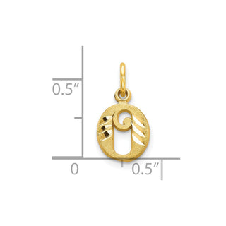 10k Yellow Gold Initial O Charm 10C764O