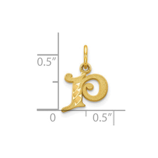 10k Yellow Gold Initial P Charm 10C764P