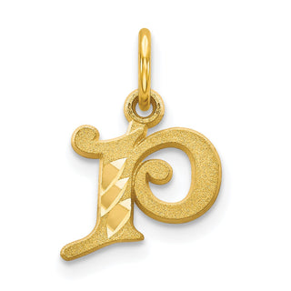 10k Yellow Gold Initial P Charm 10C764P