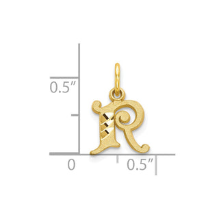 10k Yellow Gold Initial R Charm 10C764R