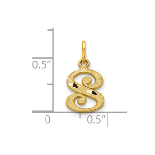 10k Yellow Gold Initial S Charm 10C764S