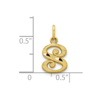 10k Yellow Gold Initial S Charm 10C764S