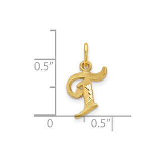 10k Yellow Gold Initial T Charm 10C764T