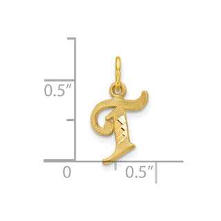 10k Yellow Gold Initial T Charm 10C764T