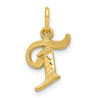 10k Yellow Gold Initial T Charm 10C764T