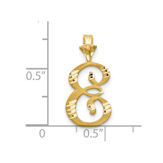 10k Yellow Gold Initial E Pendant 10C767E