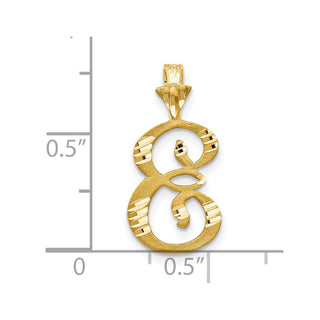 10k Yellow Gold Initial E Pendant 10C767E