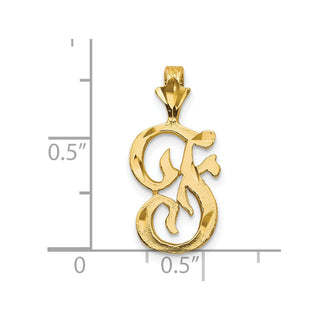 10k Yellow Gold Initial F Pendant 10C767F