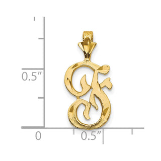 10k Yellow Gold Initial F Pendant 10C767F
