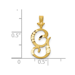 10k Yellow Gold Initial G Pendant 10C767G