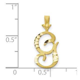 10k Yellow Gold Initial G Pendant 10C767G