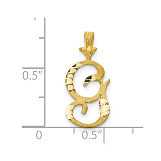 10k Yellow Gold Initial G Pendant 10C767G